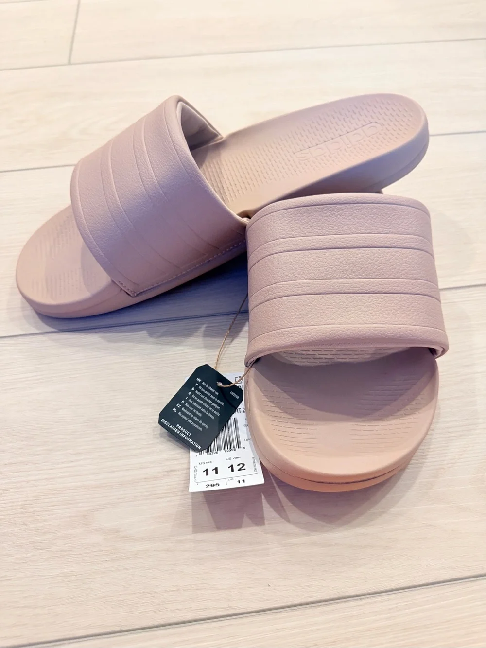 Mens Slide Sandals in Blush Pink